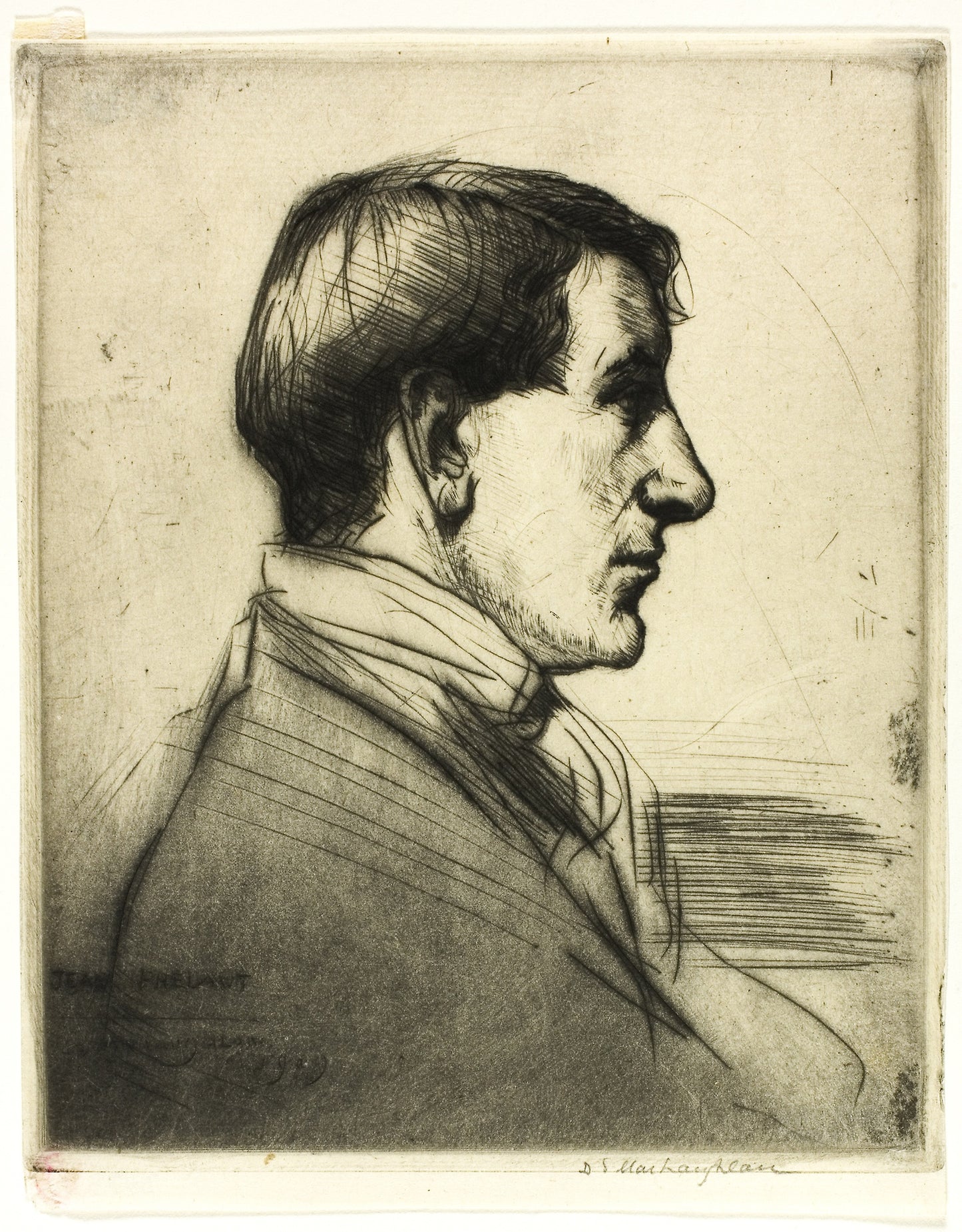 Drypoint Number Four -  Portrait -  Donald Shaw MacLaughlan,  Poster Print Wall Art
