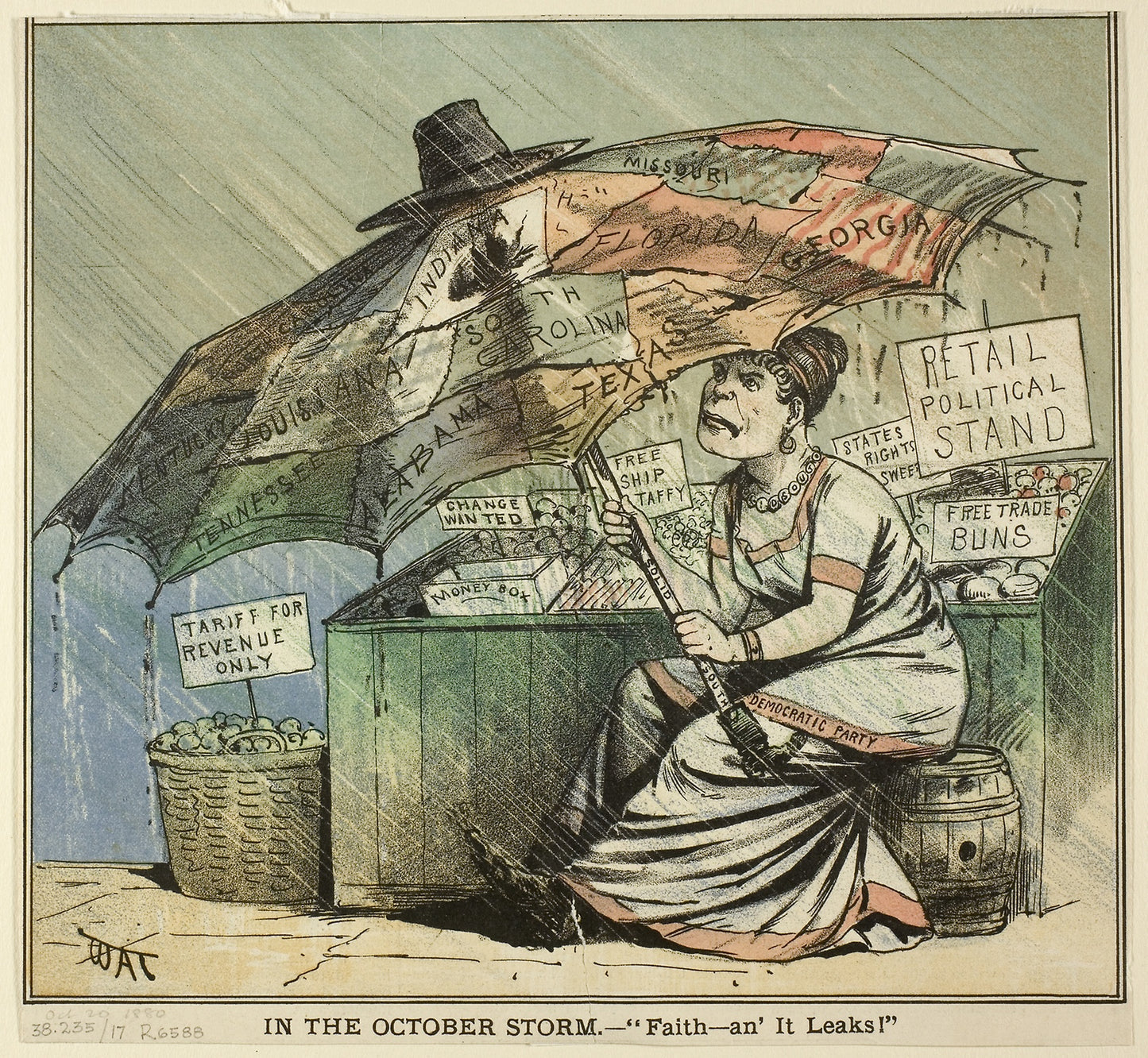 In the October Storm, from Puck -  James A. Wales,  Poster Print Wall Art