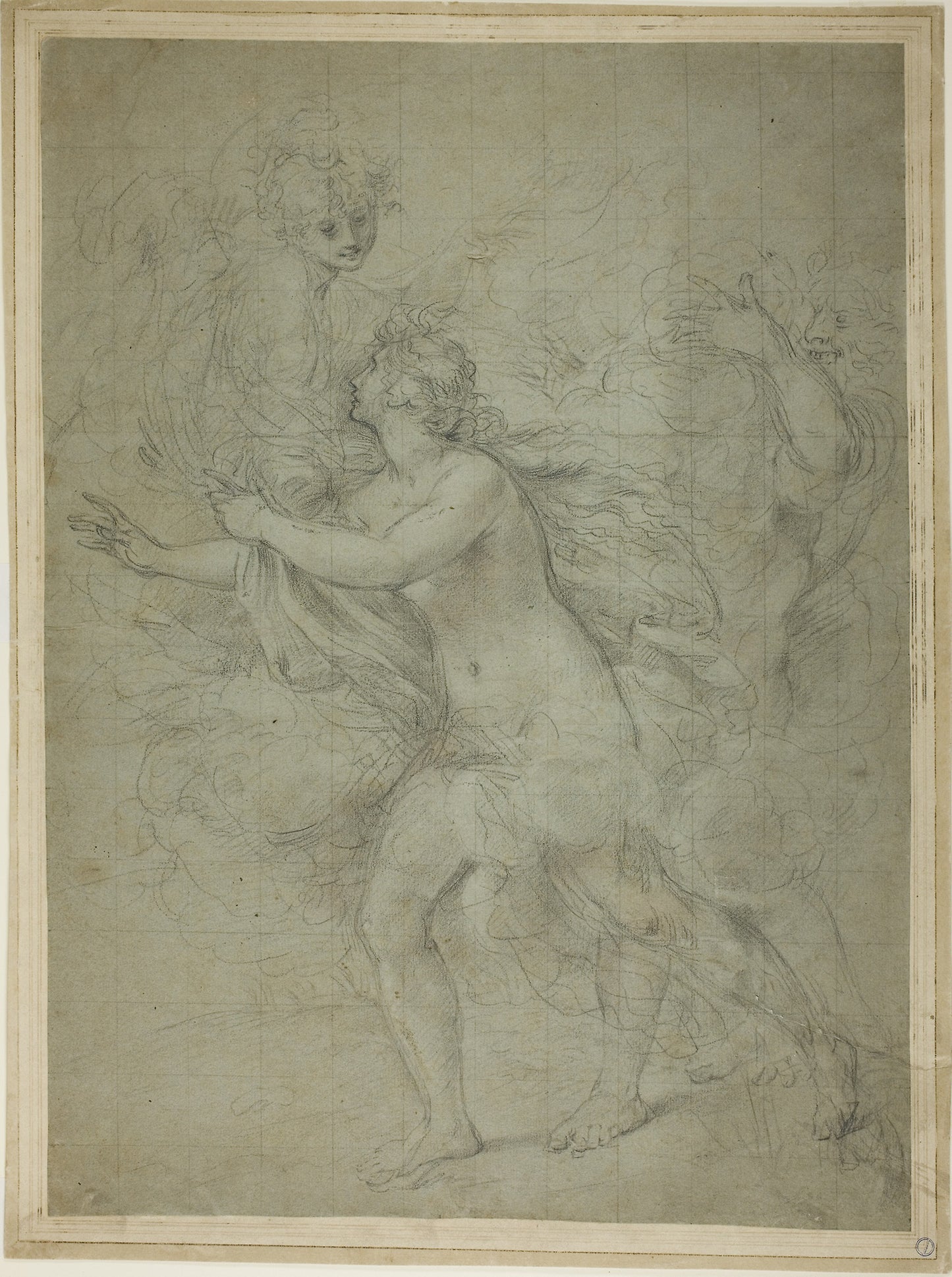 Boreas and Orithyia -  Attributed to Stefano Pozzi (Italian, c. 1707-1768),  Poster Print Wall Art