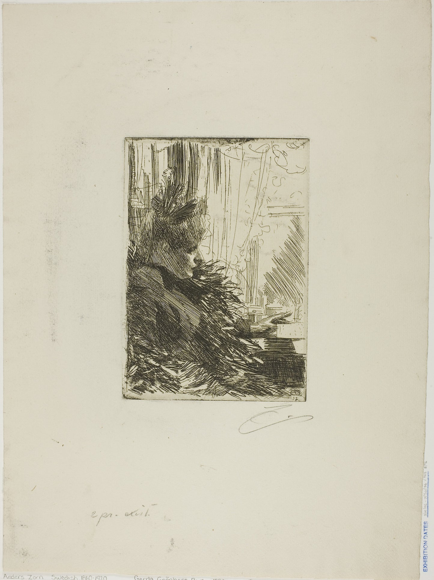 Gerda Grönberg II -  Anders Zorn,  Poster Print Wall Art