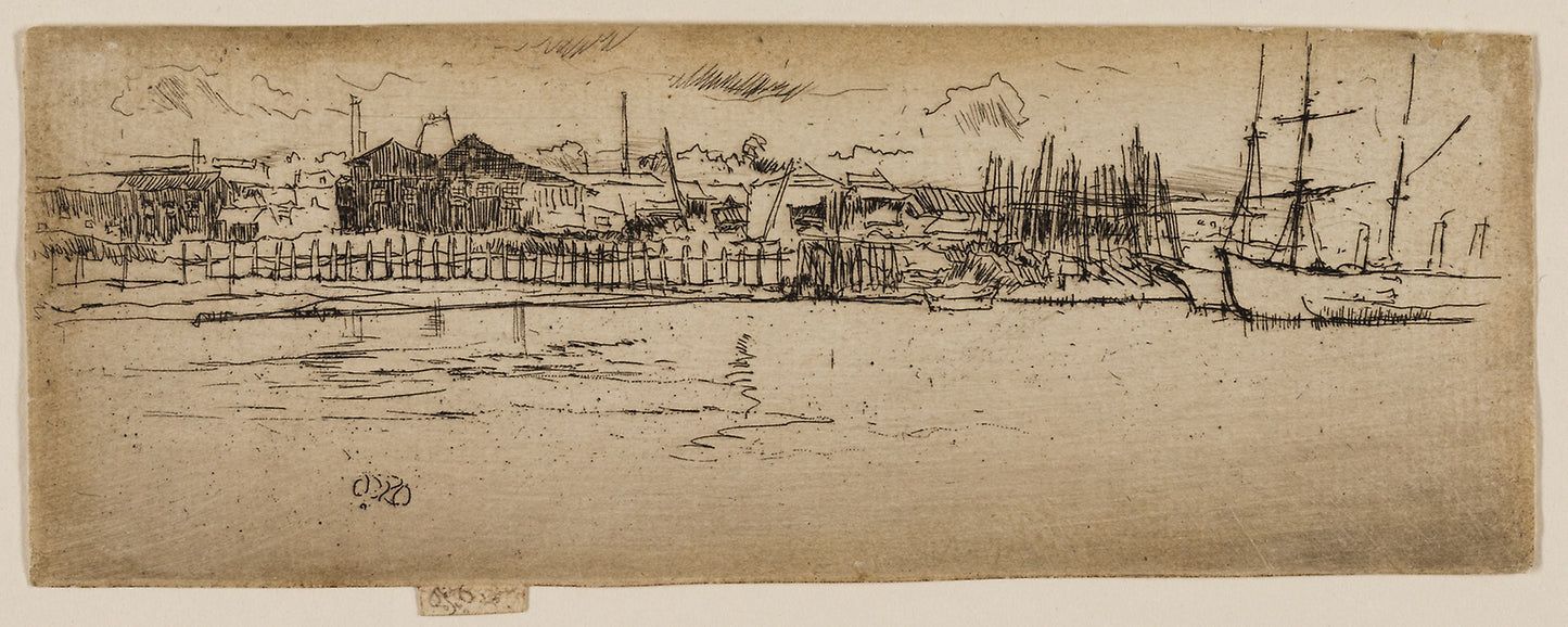 Dry Docks, Southampton -  James McNeill Whistler,  Poster Print Wall Art