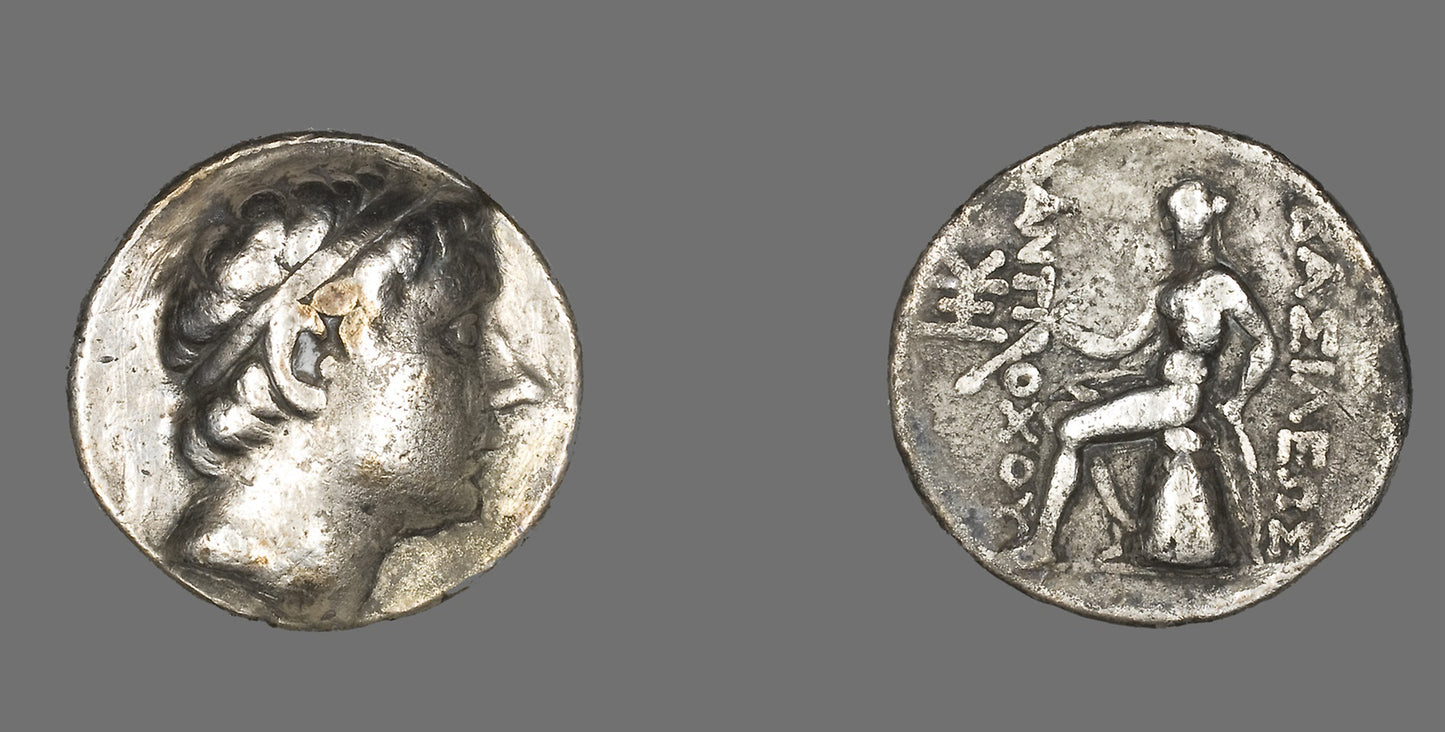 Tetradrachm (Coin) Portraying King Antiochus III The Great -  Greek, probably minted in Antioch, Syria,  Poster Print Wall Art