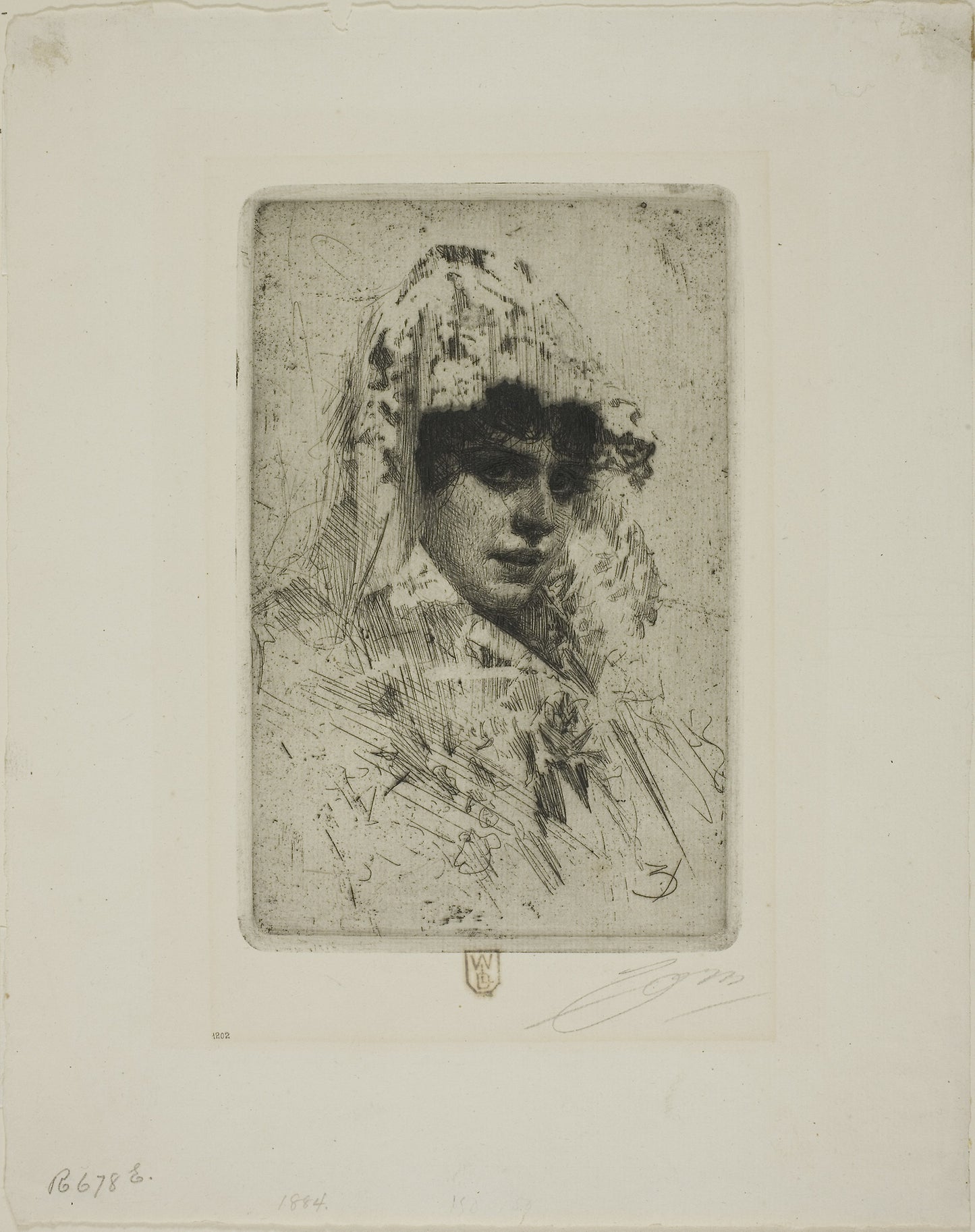 Spanish Woman -  Anders Zorn,  Poster Print Wall Art