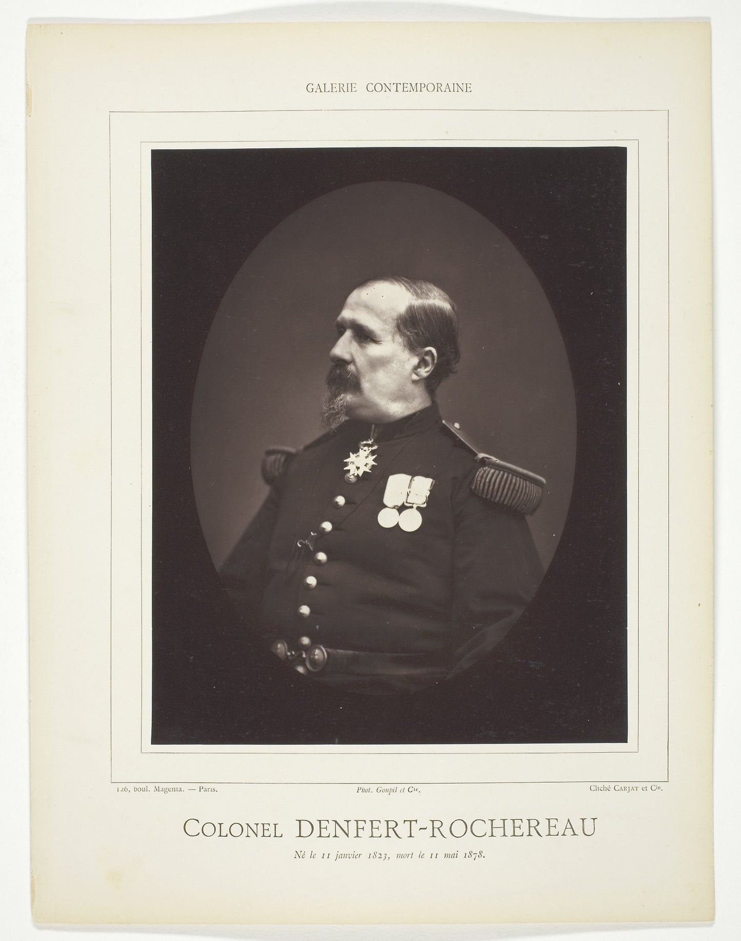 Colonel Denfert-Rochereau -  Carjat et Cie (Studio),  Poster Print Wall Art