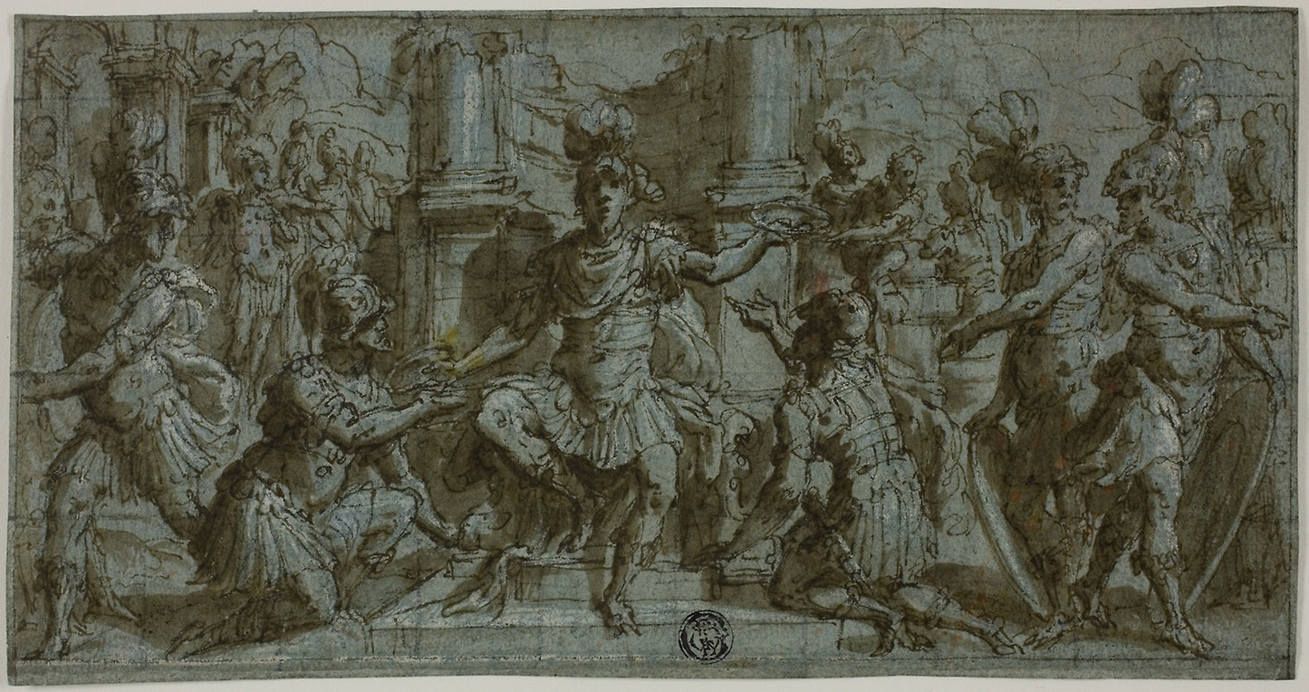 Mars (or Alexander?) Distributing the Victor's Wreaths -  Andrea Semino,  Poster Print Wall Art
