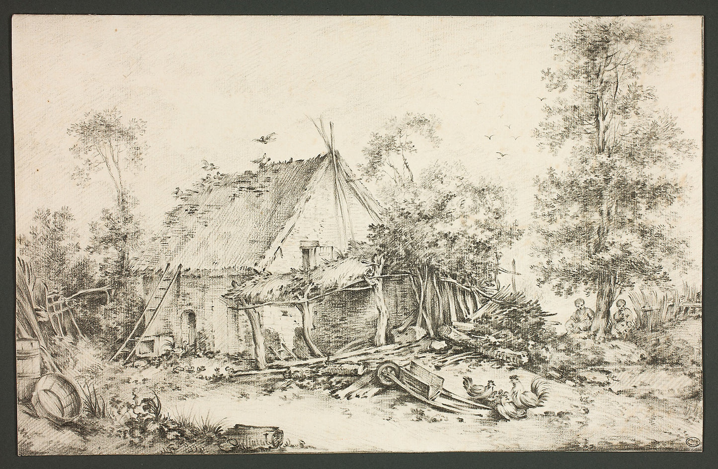 Farm Courtyard -  François Boucher,  Poster Print Wall Art