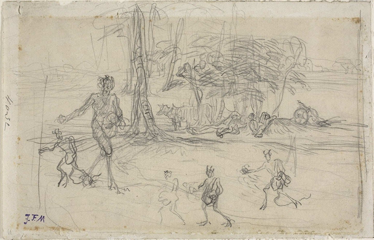 The Devil Sowing -  Jean François Millet,  Poster Print Wall Art