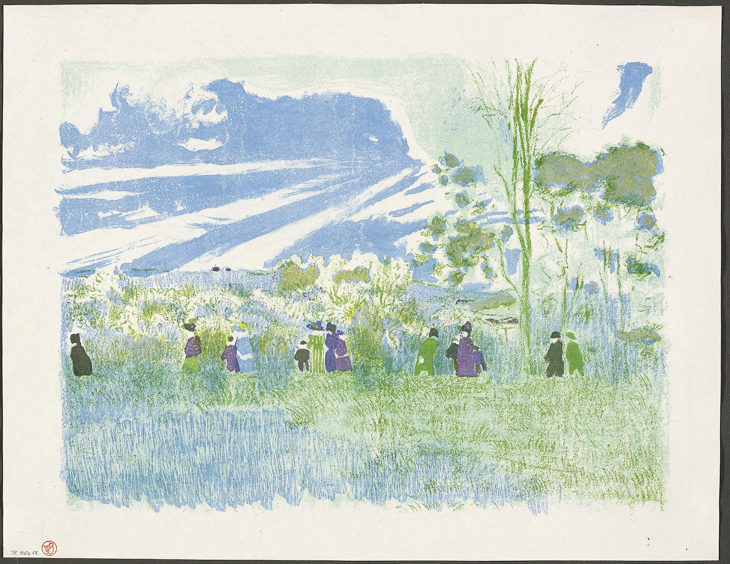 Across the Fields, plate three from Landscapes and Interiors -  Edouard Jean Vuillard (French, 1868-1940),  Poster Print Wall Art