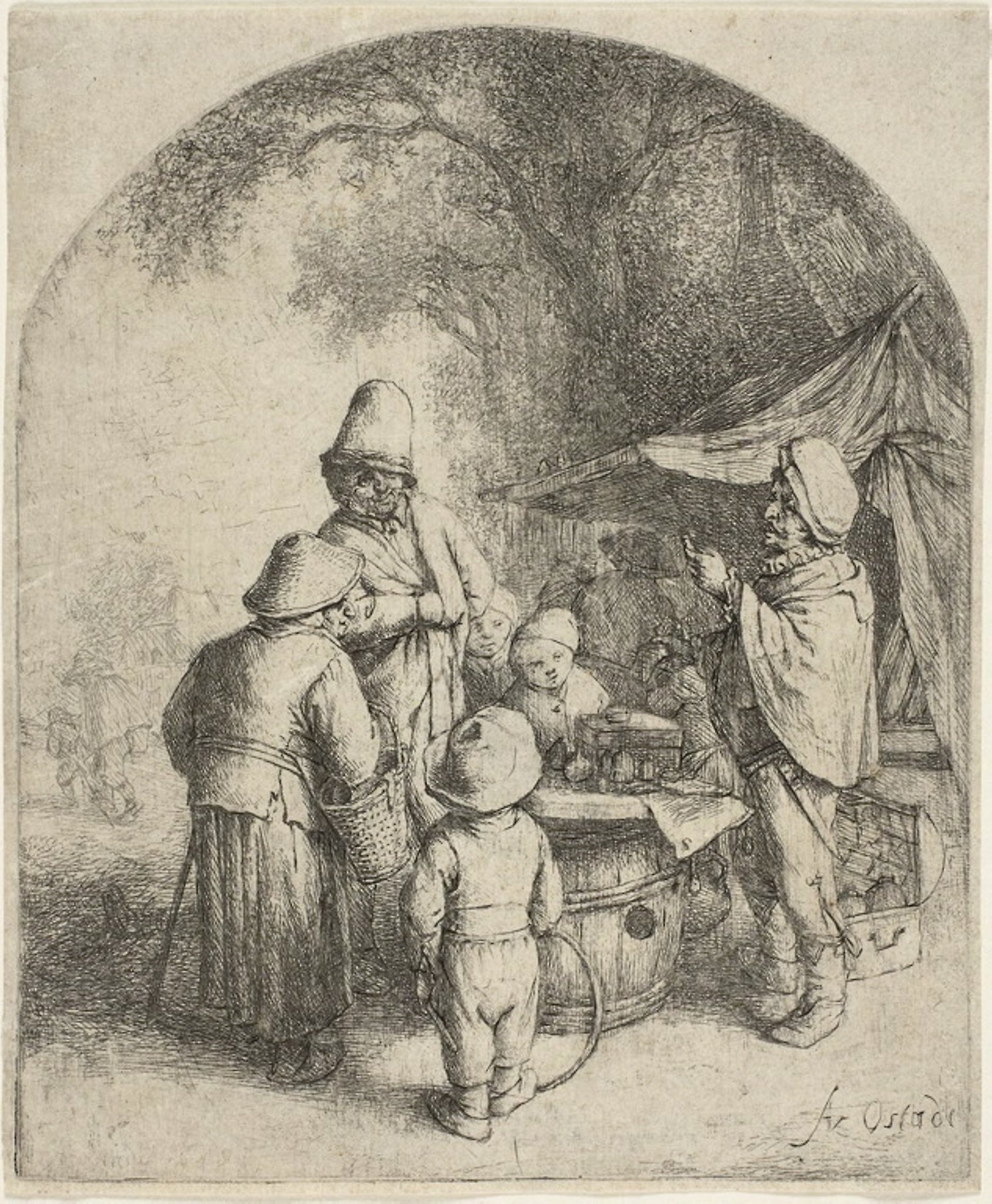 The Quacksalver: Adriaen van Ostade,16x12"(A3) Poster