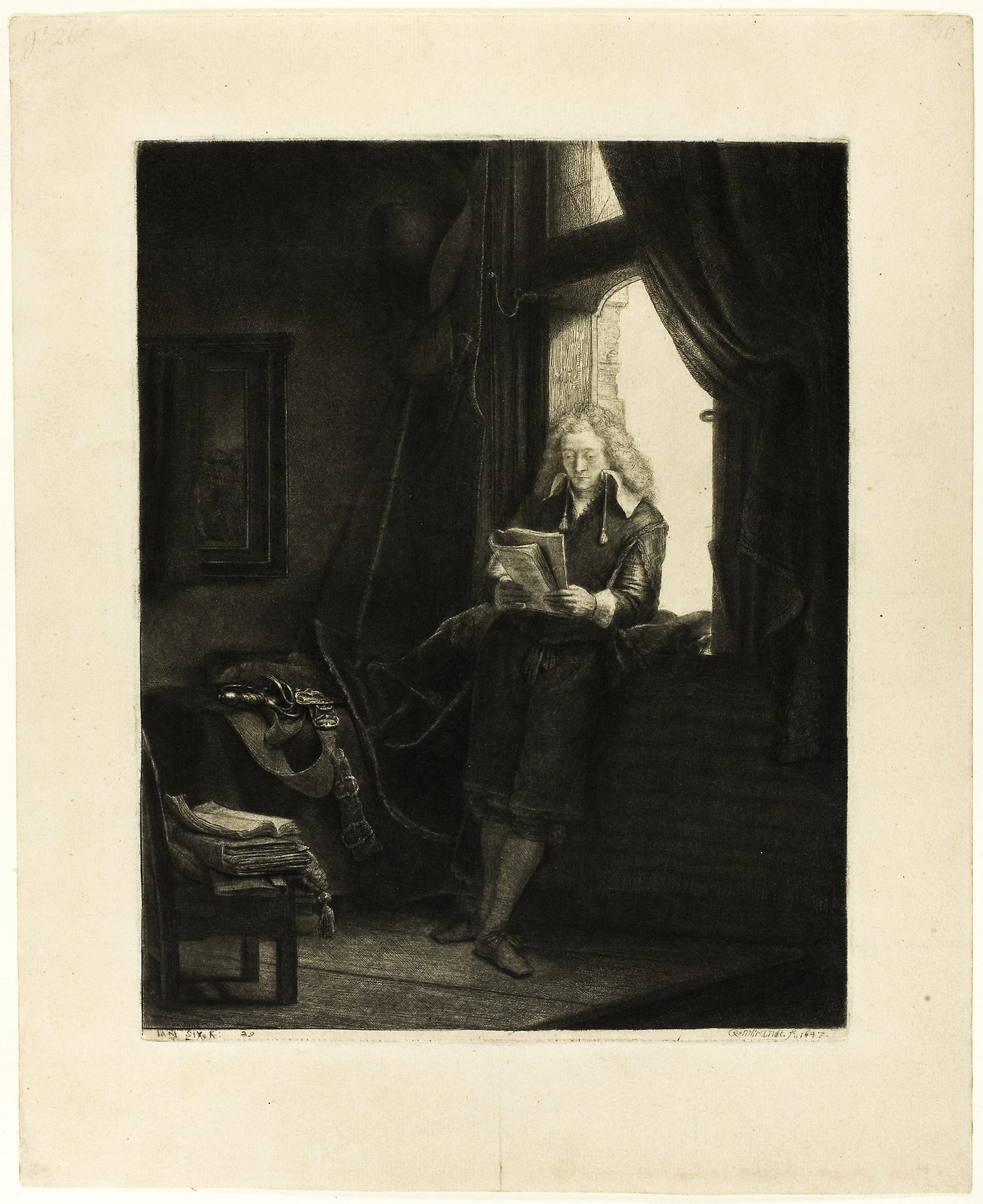 Jan Six -  Rembrandt van Rijn,  Poster Print Wall Art