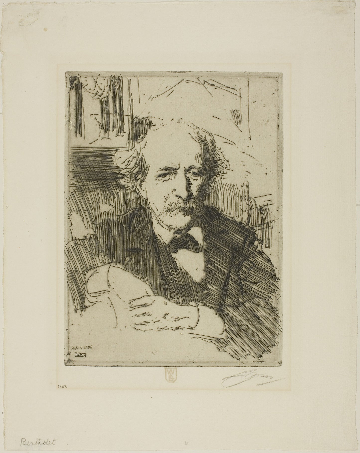 Marcellin Berthelot -  Anders Zorn,  Poster Print Wall Art