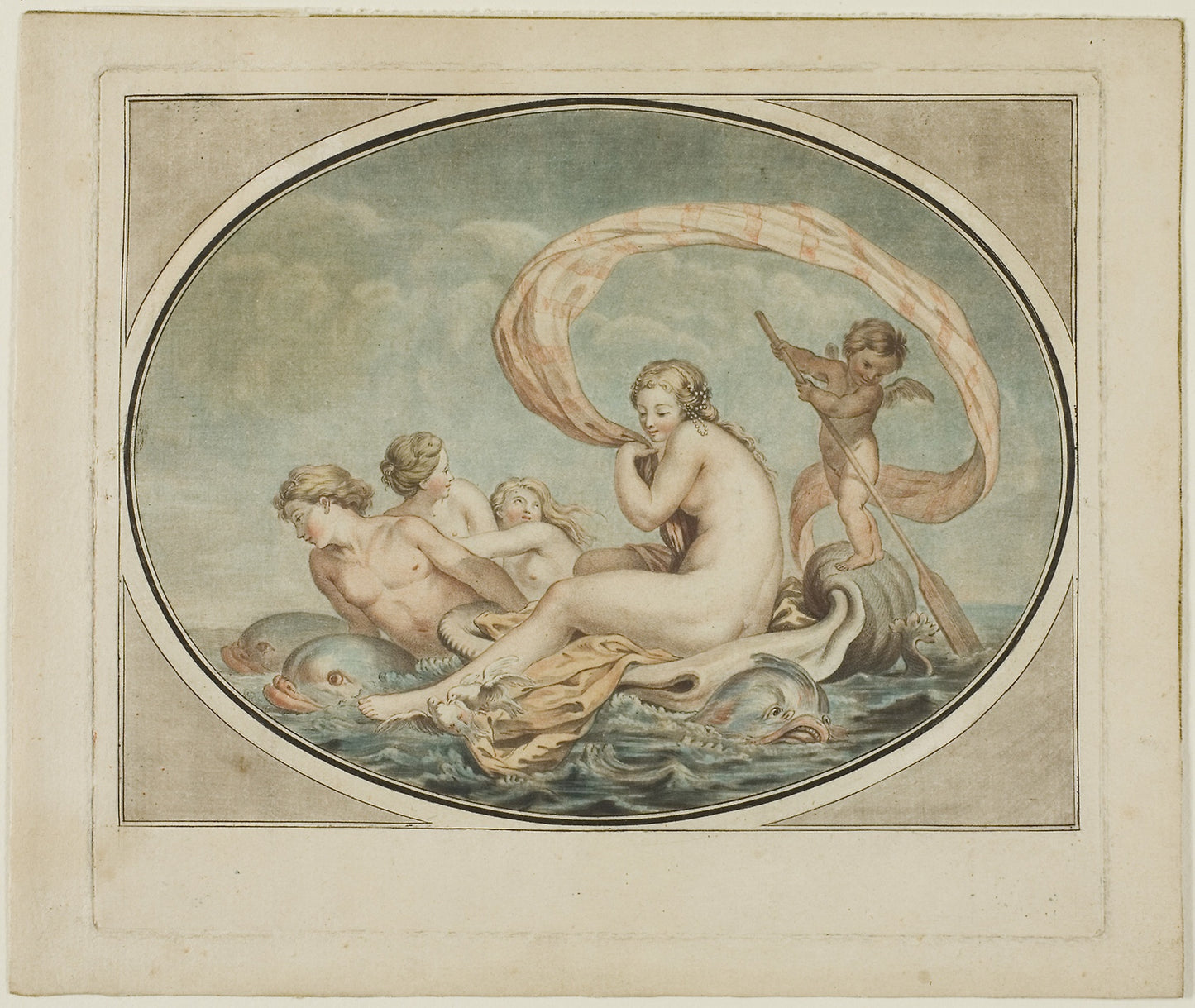 The Chariot of Galathee -  Jean Francois Janinet,  Poster Print Wall Art