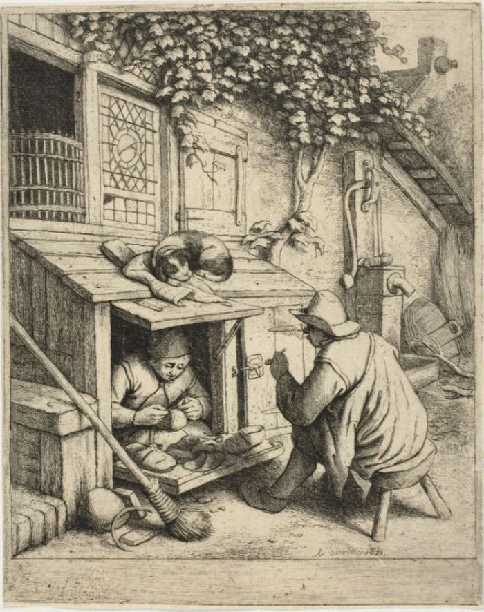 The Cobbler: Adriaen van Ostade,16x12
