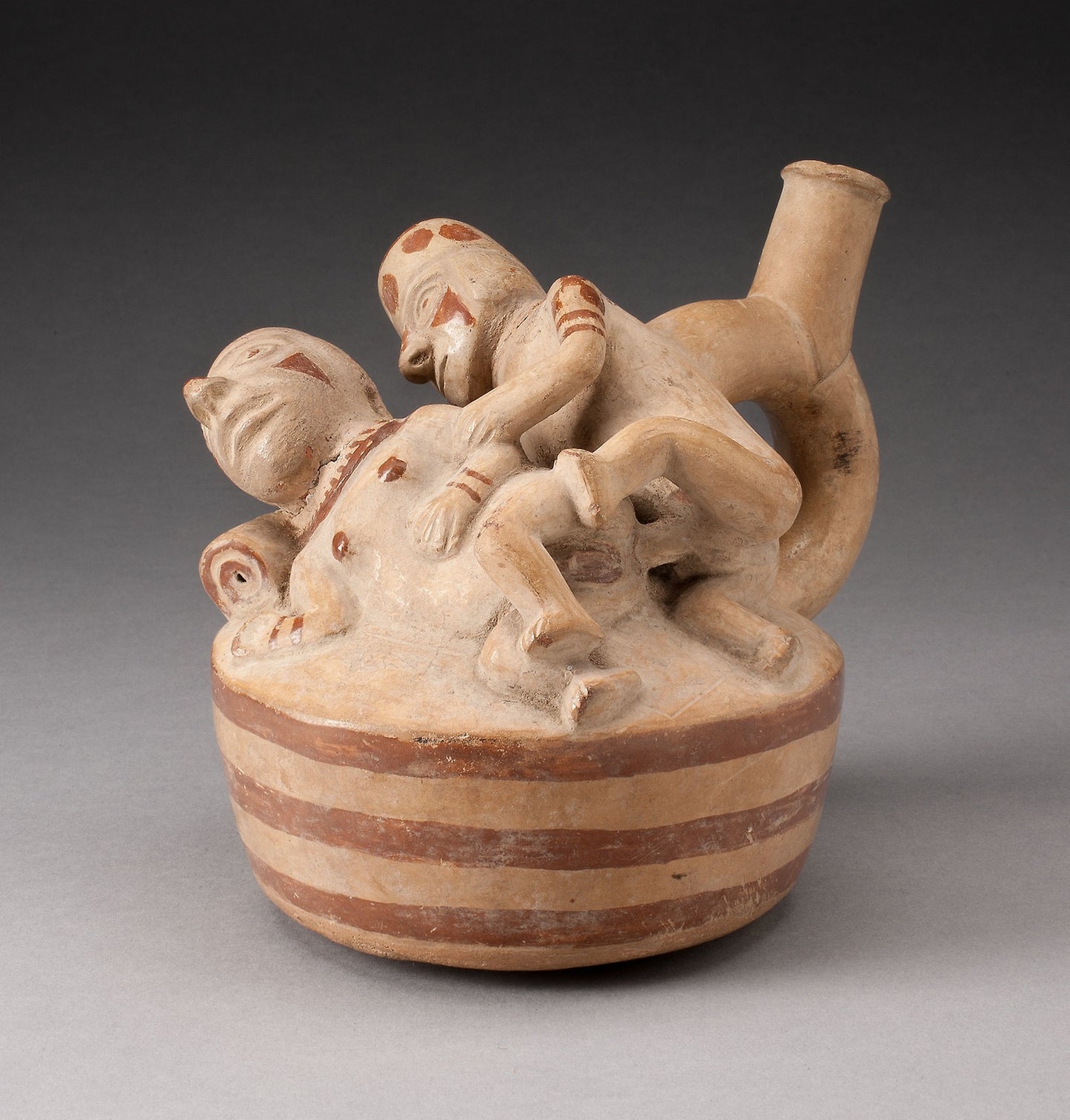 Handle Spout Vessel Depicting Anal Sex -  Moche,  Poster Print Wall Art