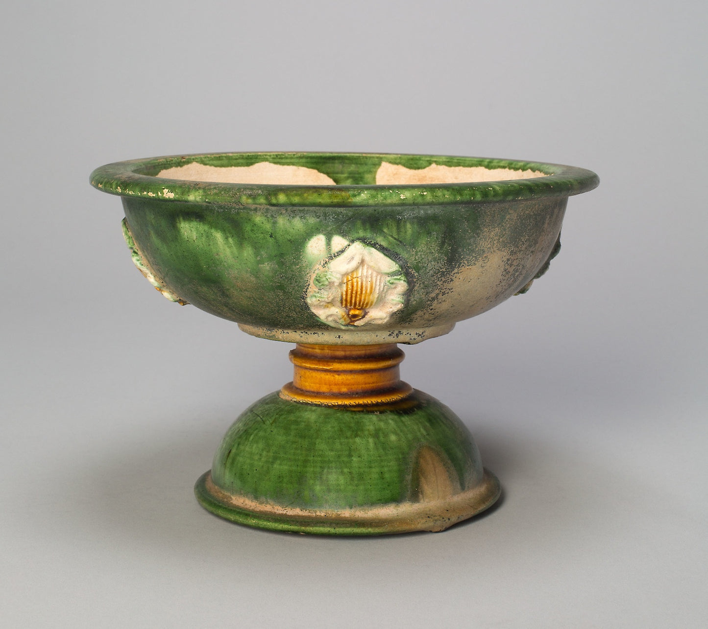Stem Bowl with Foliate Medallions -  China,  Poster Print Wall Art
