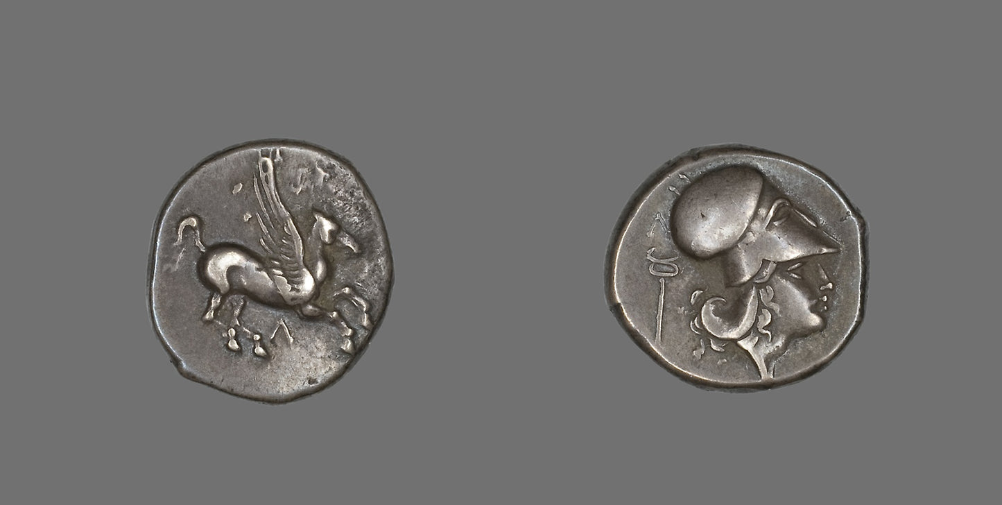 Stater Coin Depicting Pegasus Flying -  Greek,  Poster Print Wall Art