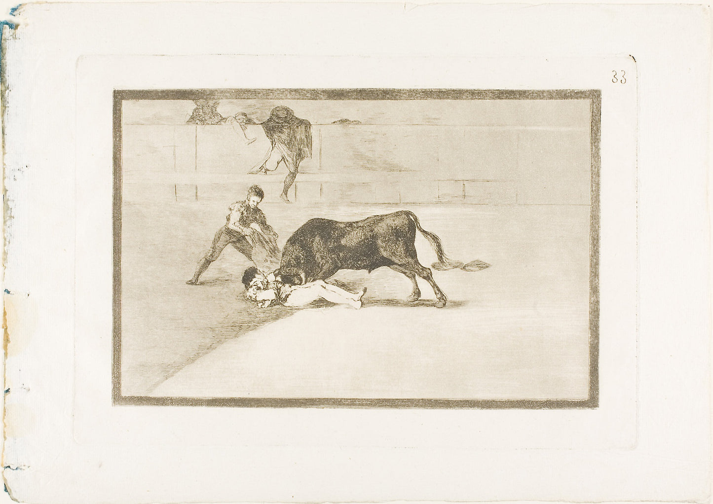 The Unlucky Death of Pepe Illo in the Ring at Madrid, plate 33 from The Art of Bullfighting -  Francisco José de Goya y Lucientes,  Poster Print Wall Art