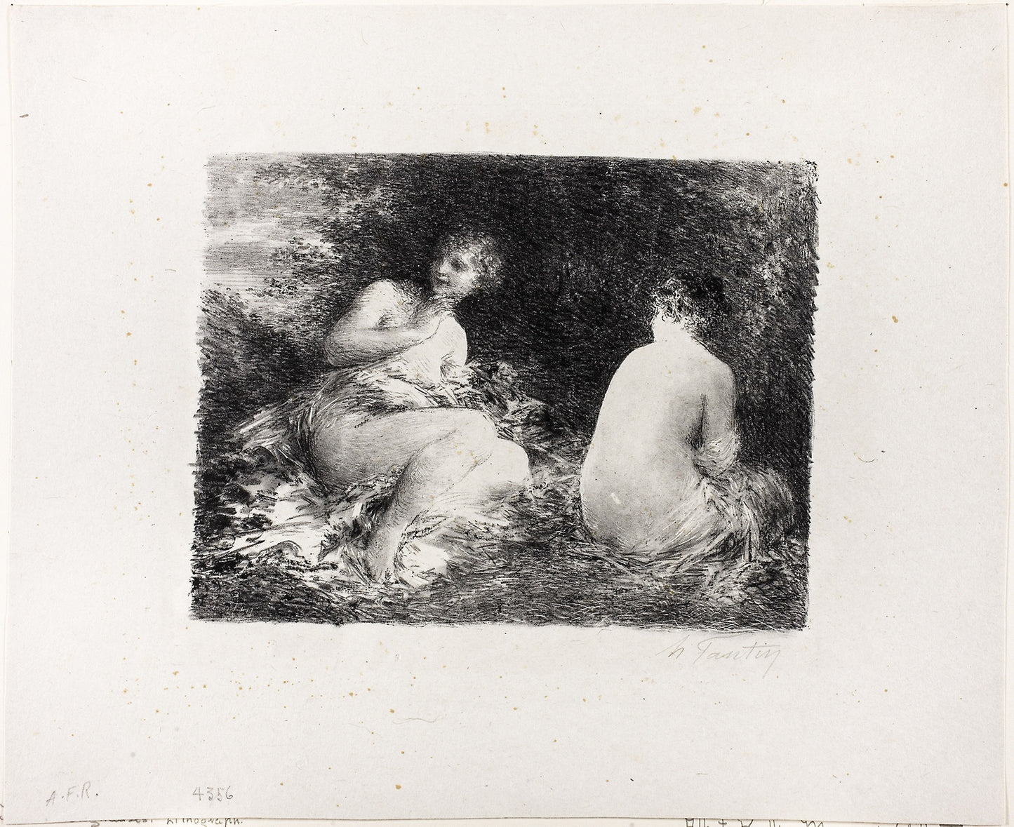 Bathing Women, second medium plate -  Henri Fantin-Latour,  Poster Print Wall Art