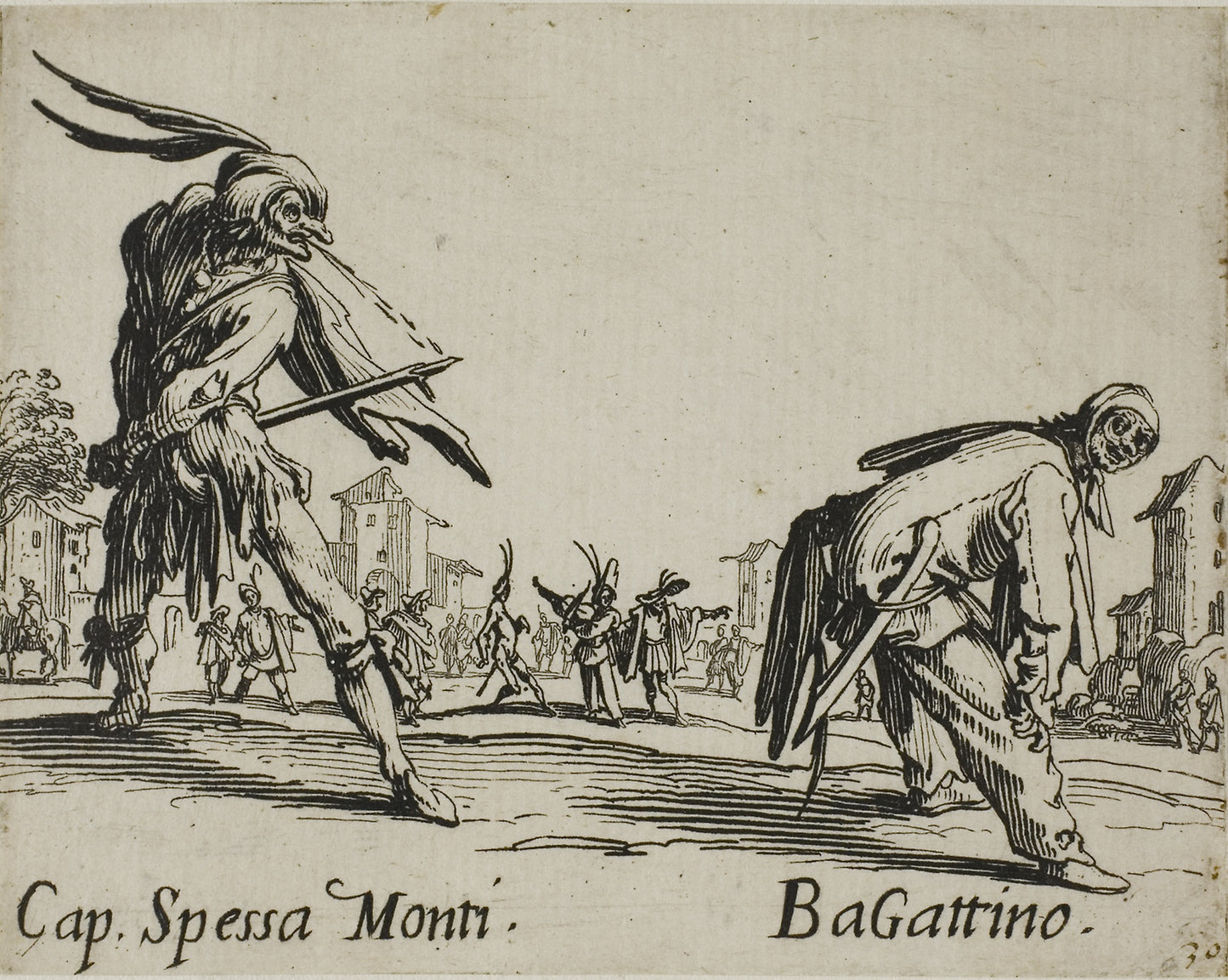 Franca Trippa - Fritellino, from Balli di Sfessania -  Jacques Callot,  Poster Print Wall Art
