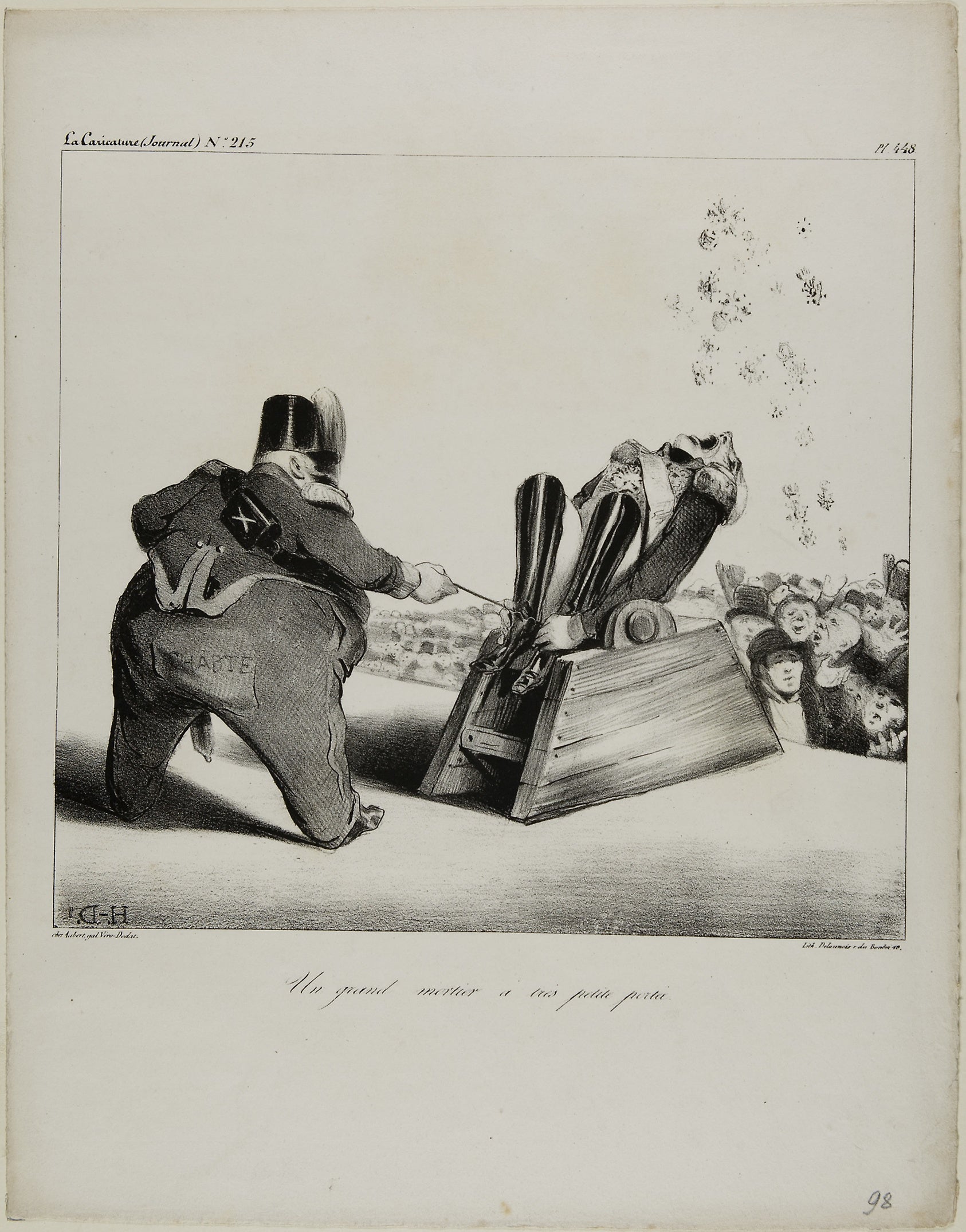 A large mortar with a short range, plate 488: Honoré Victorin Daumier,16x12"(A3) Poster