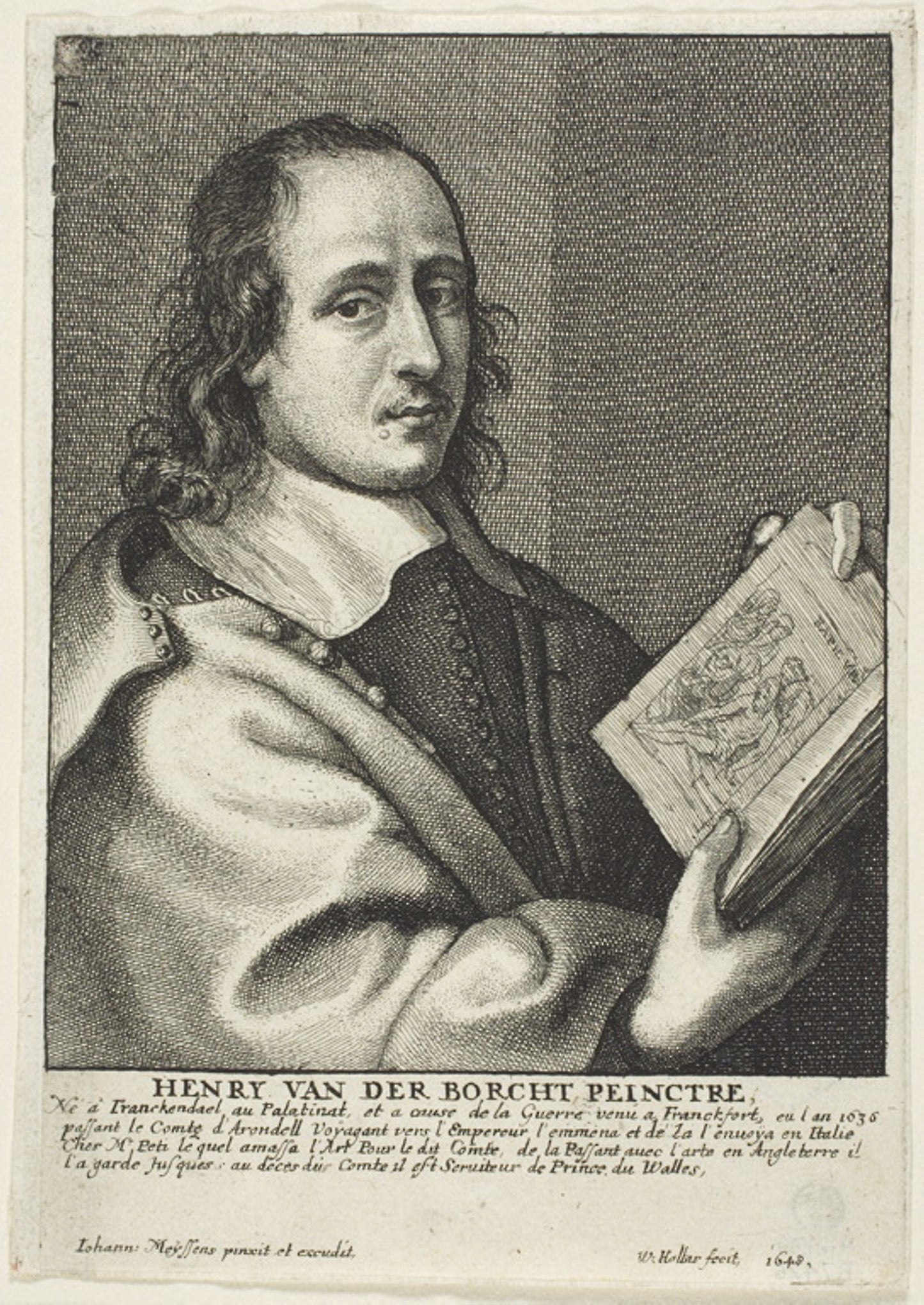 Hendrik van der Borcht the Younger -  Wenceslaus Hollar (Czech, 1607-1677),  Poster Print Wall Art