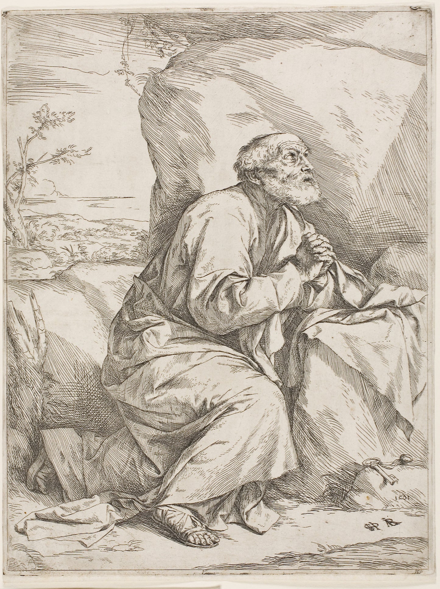 Saint Peter in the Desert -  Jusepe de Ribera,  Poster Print Wall Art