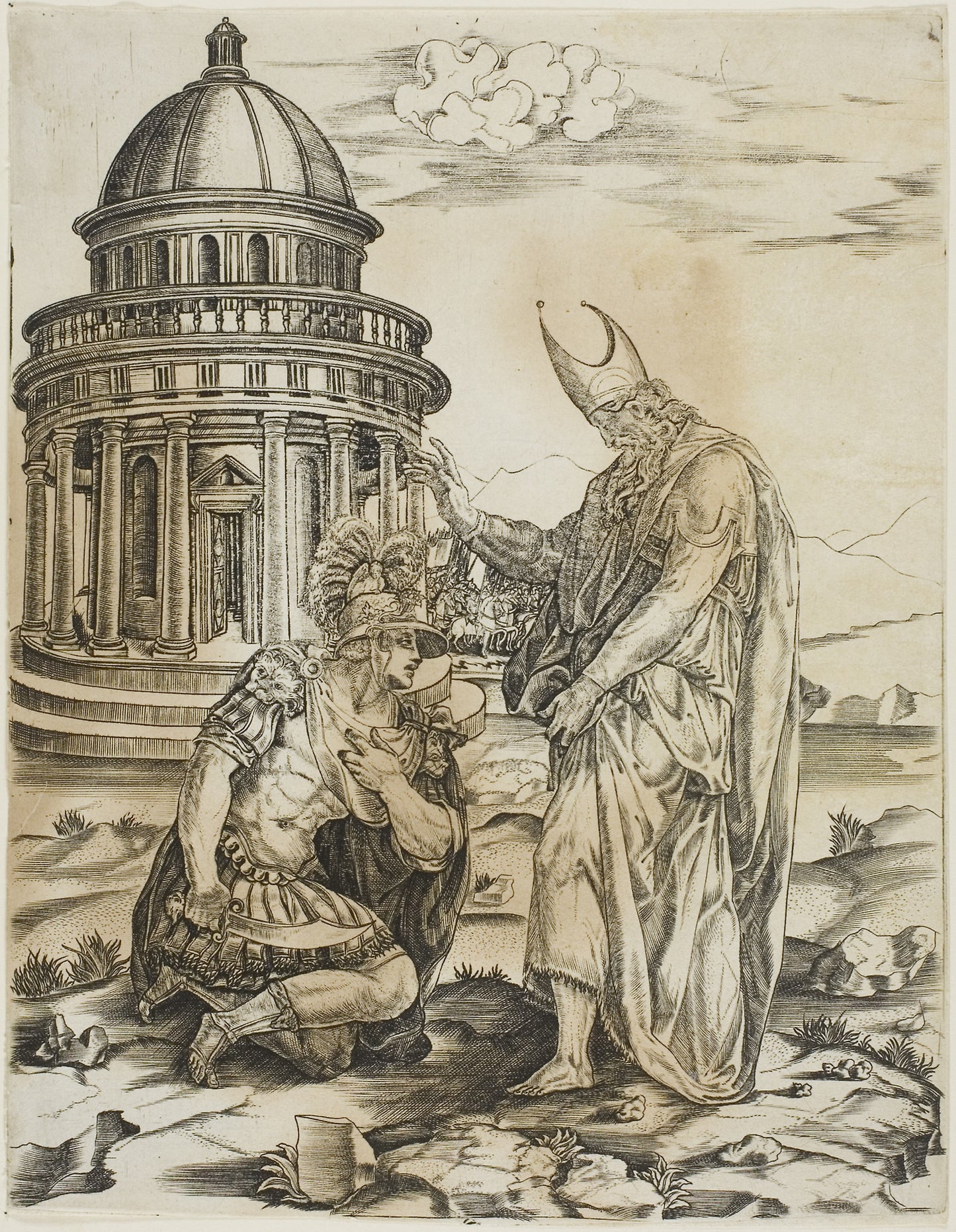 St. Ambrose and the Emperer Theodosius -  Master IRs,  Poster Print Wall Art