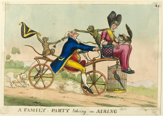 A Family Party Taking an Airing: Attributed to William Heath (English, 1794-1840),16x12"(A3) Poster
