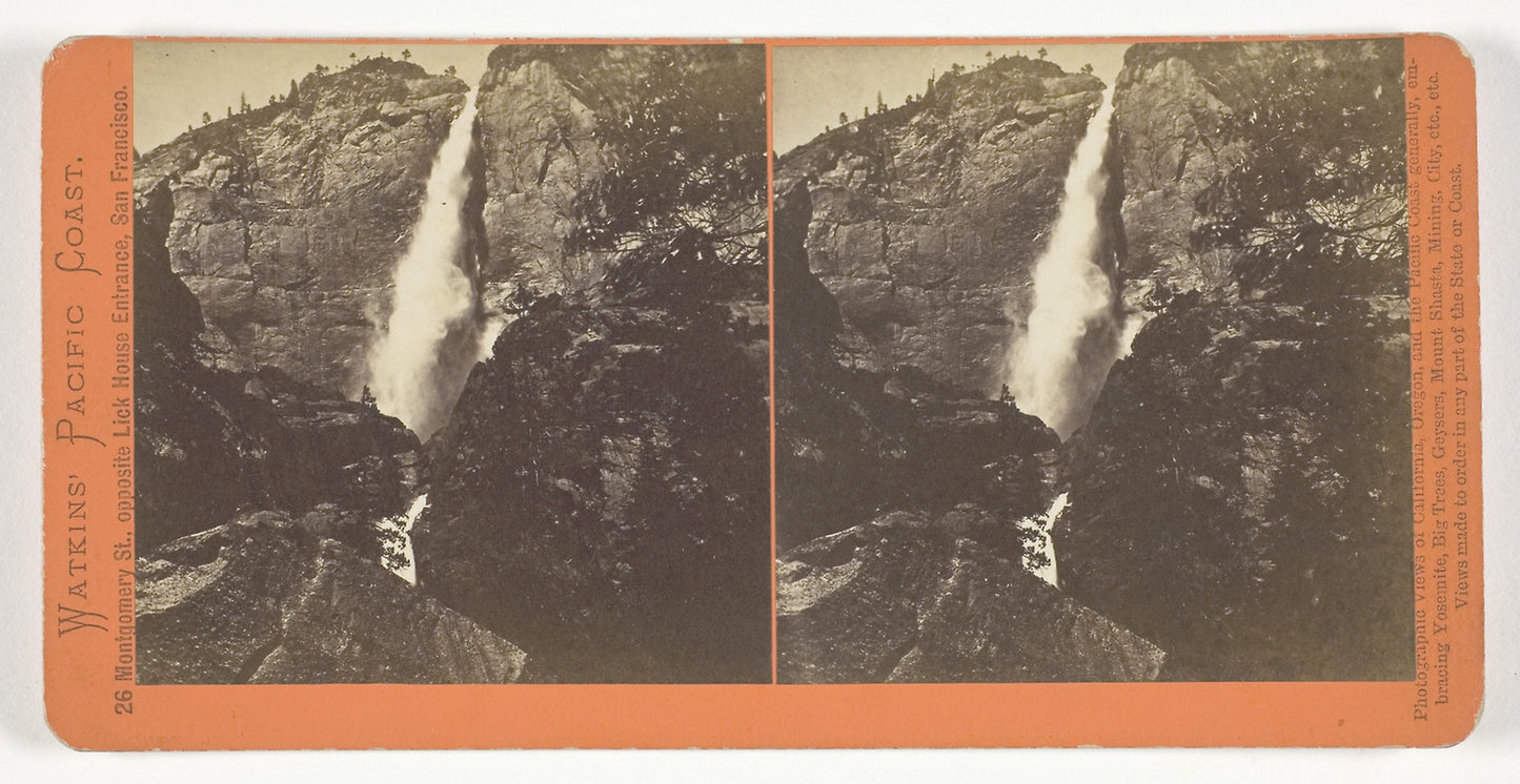 Yosemite Falls, 2630 ft. -  Carleton Watkins,  Poster Print Wall Art