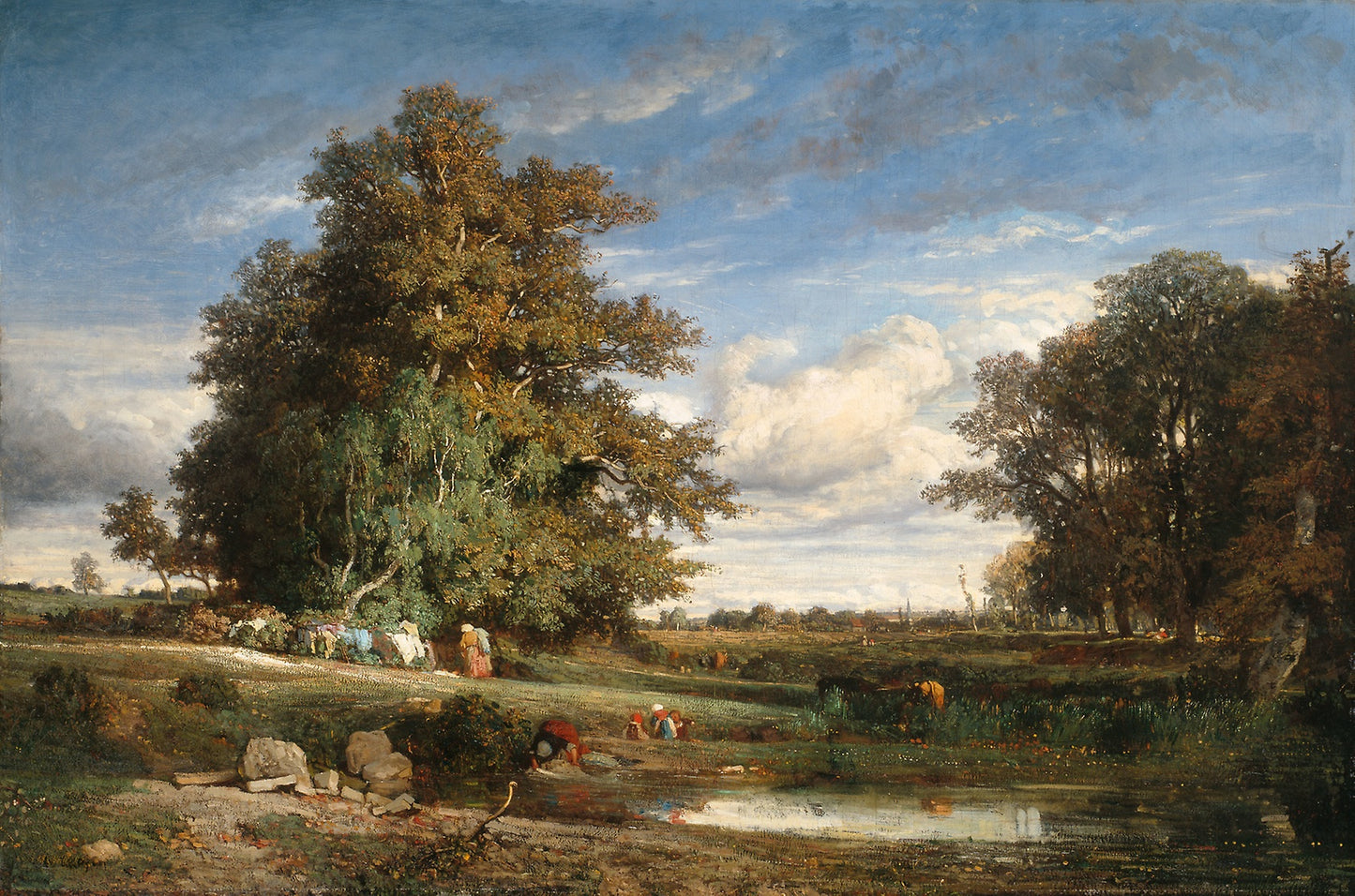 The Marsh -  Constant Troyon,  Poster Print Wall Art