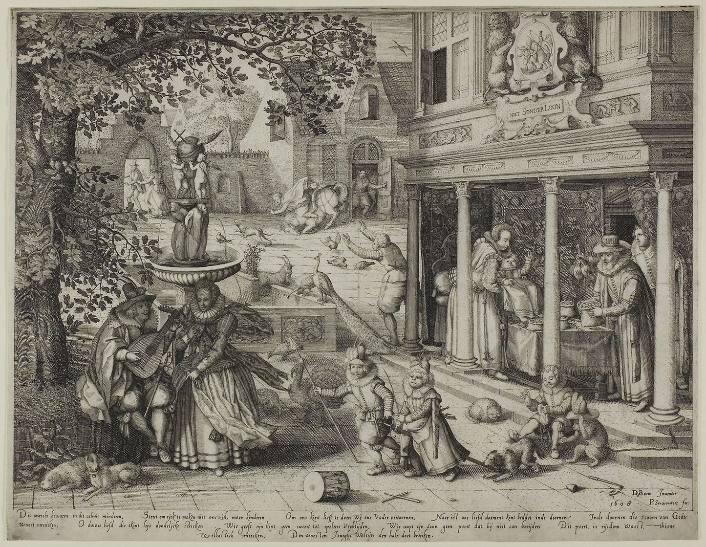 An Allegory of Relations between the Generations -  Pieter Serwouters (Flemish, 1586-1657),  Poster Print Wall Art