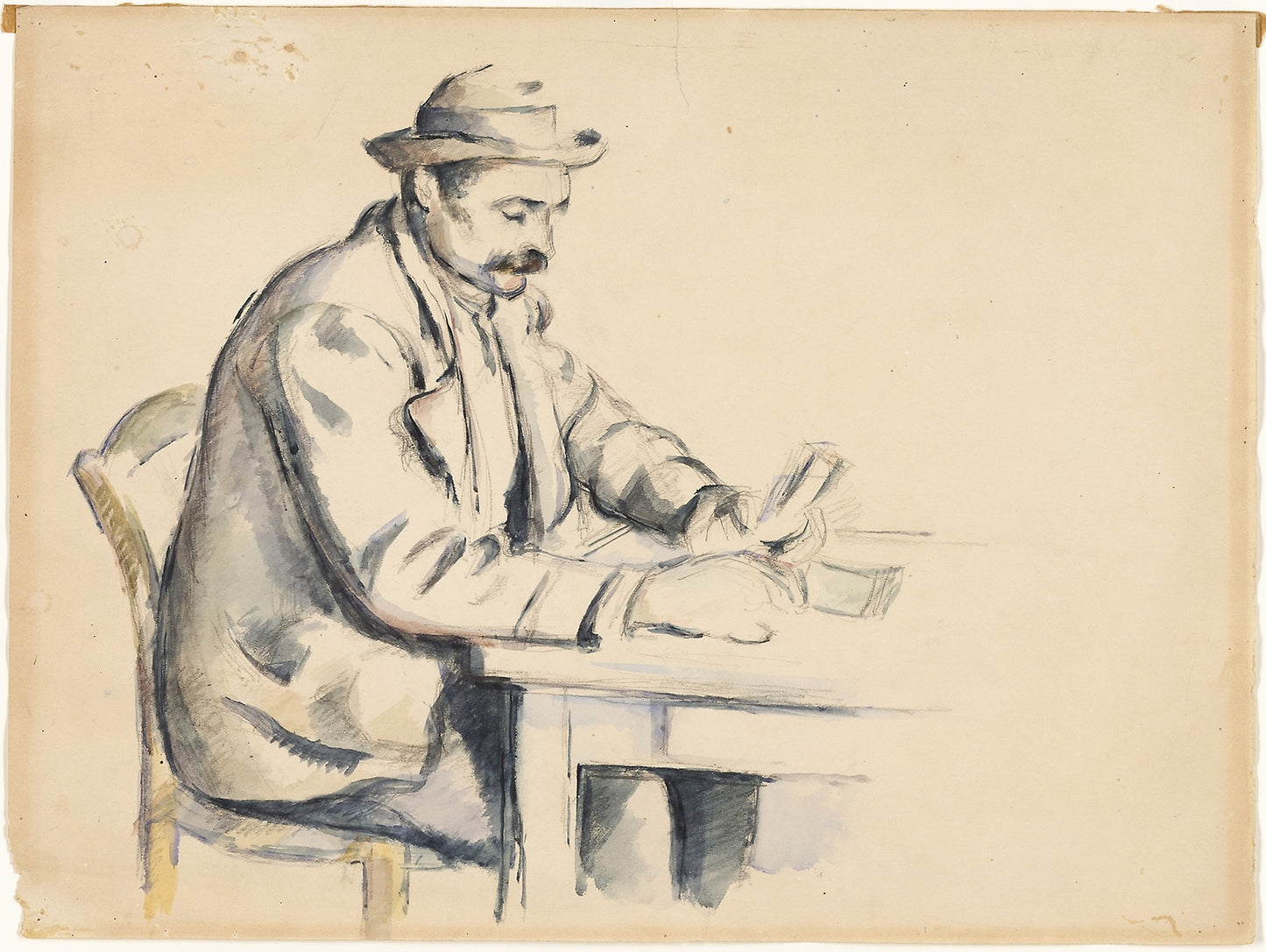 A Study for the Card Players: Paul Cézanne,16x12"(A3) Poster