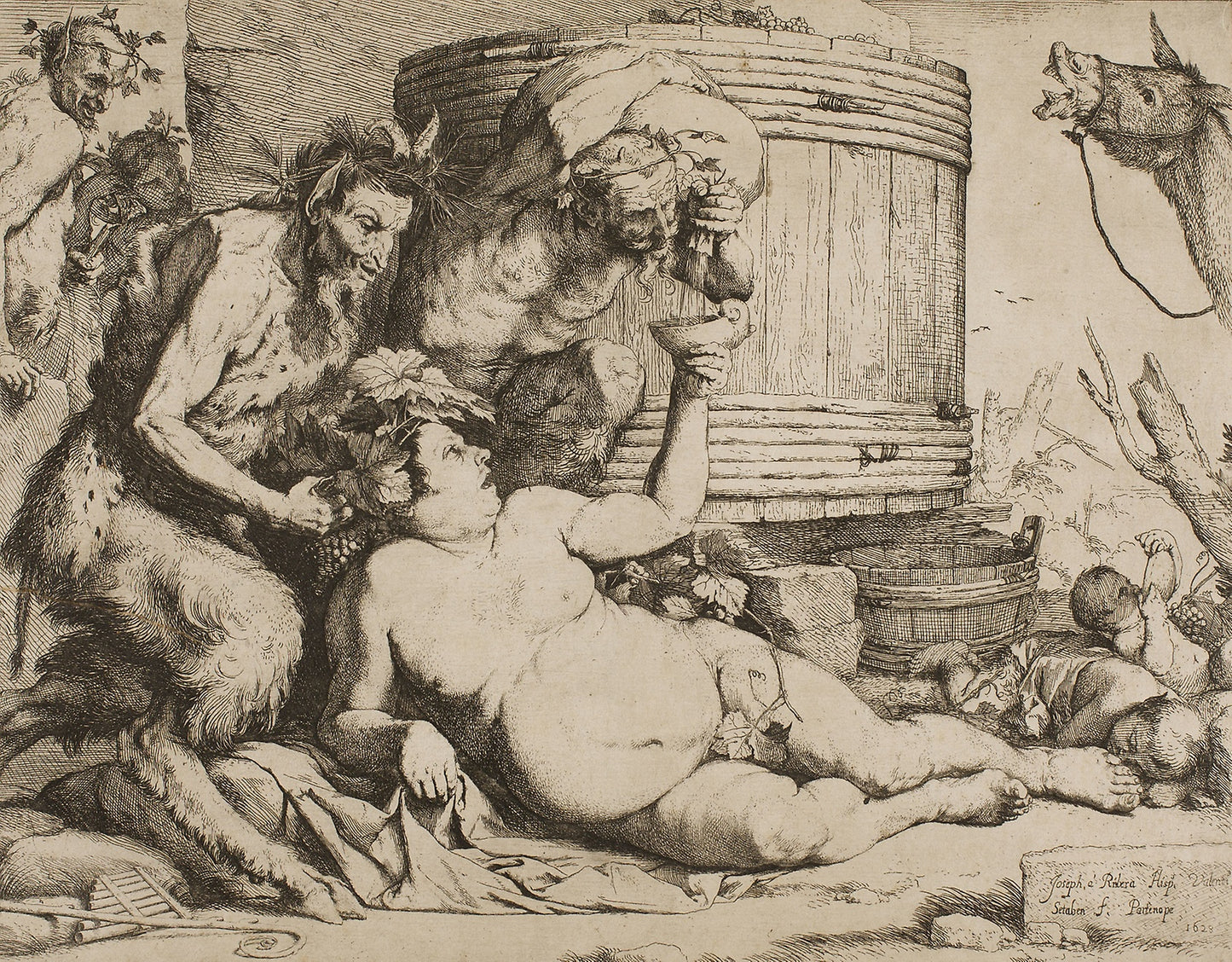 Silenus at the Wine Vat -  Jusepe de Ribera,  Poster Print Wall Art