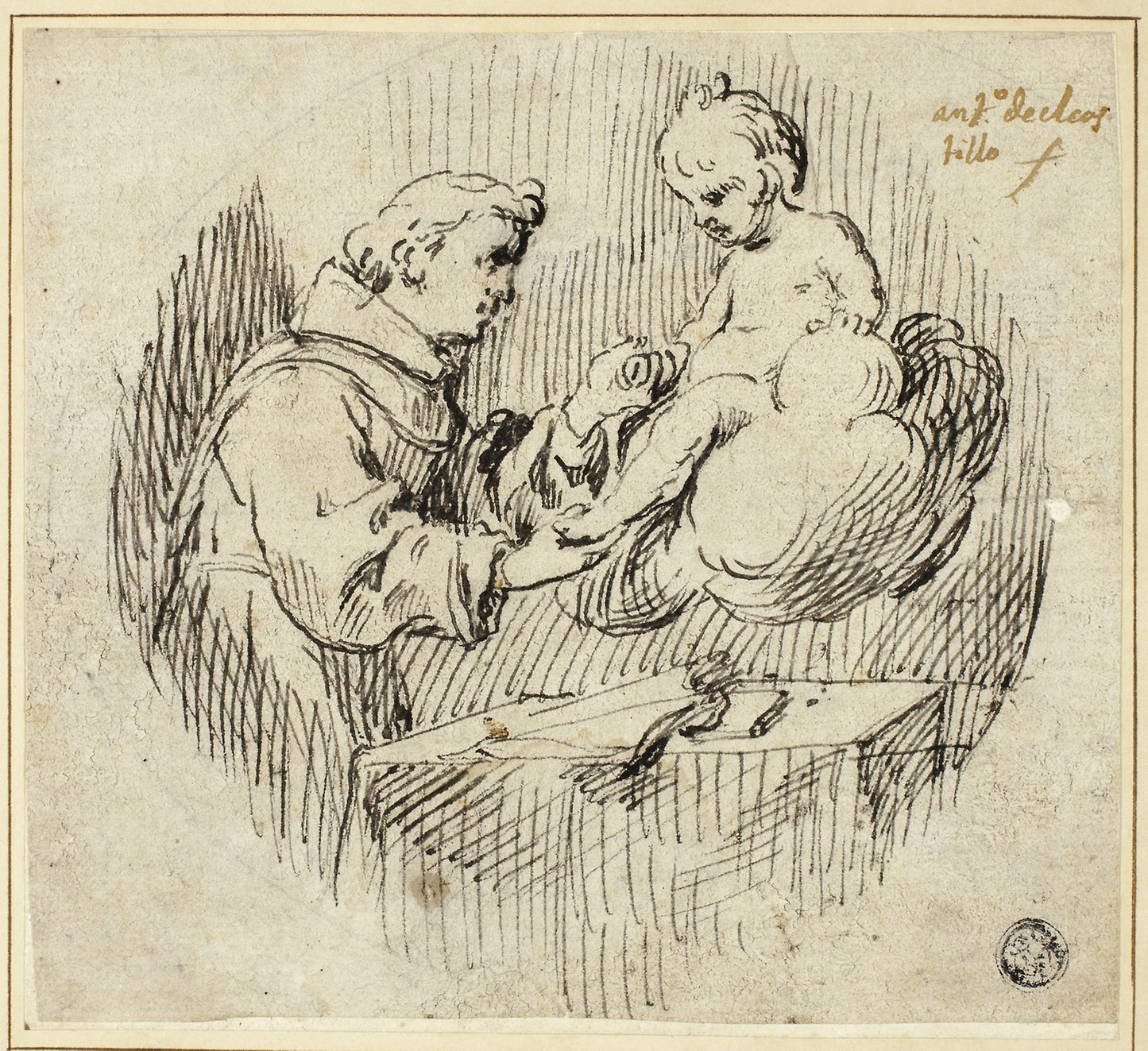 Saint Anthony of Padua with the Infant Jesus -  Antonio del Castillo y Saavedra,  Poster Print Wall Art