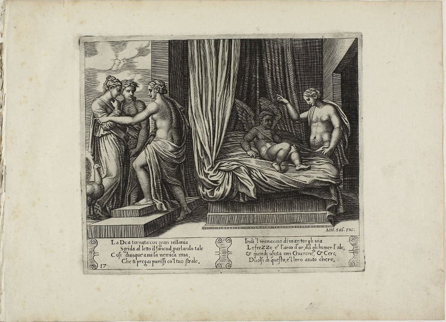 Venus Reprimanding Her Son, from The Story of Psyche: Master of the Die (Italian, active c. 1530-1560),16x12"(A3) Poster