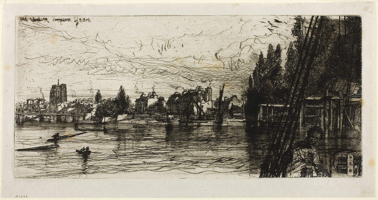 Old Chelsea Church -  Francis Seymour Haden,  Poster Print Wall Art