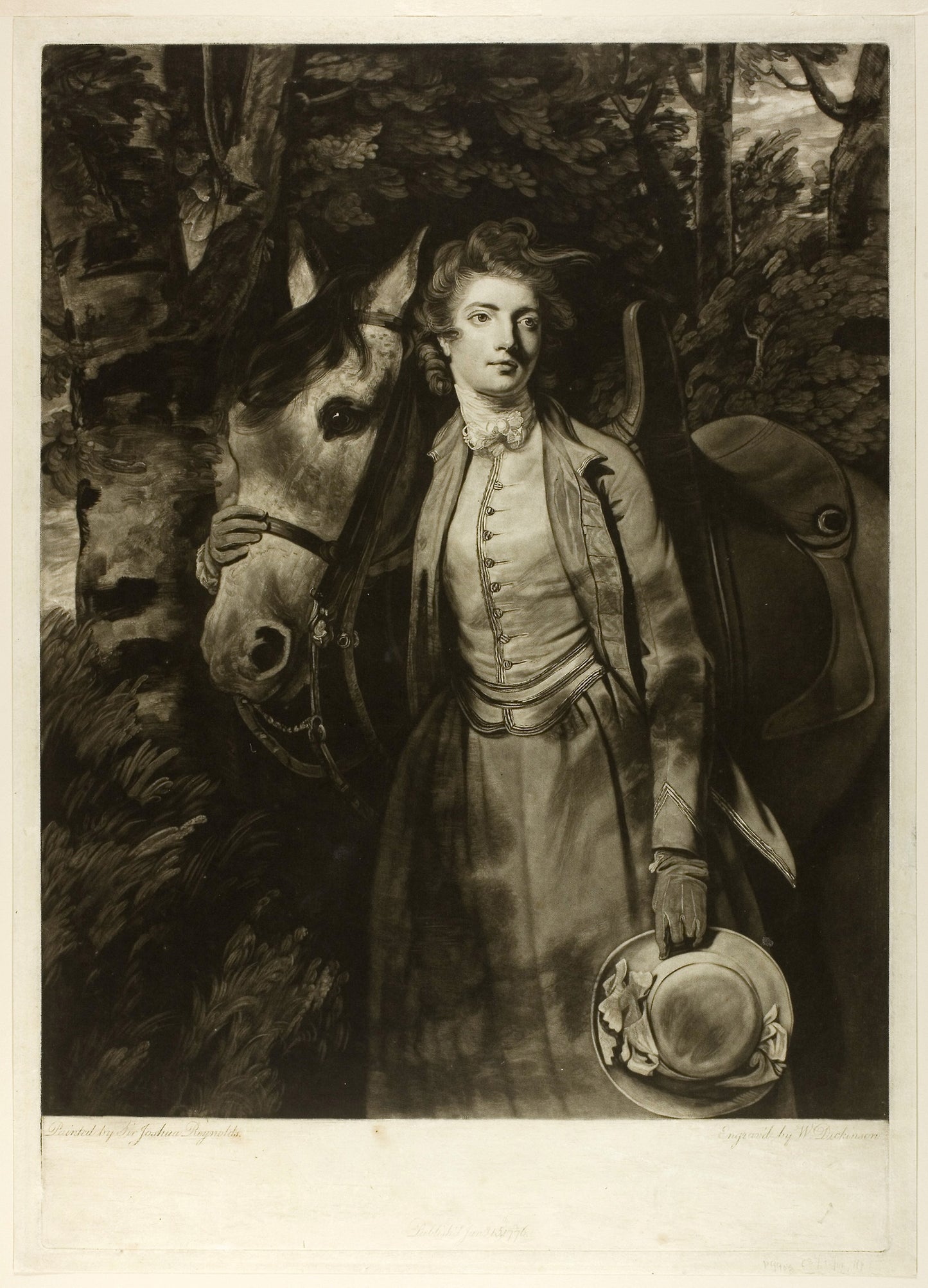 Lady Charles Spencer -  William Dickinson (English, 1746-1823),  Poster Print Wall Art