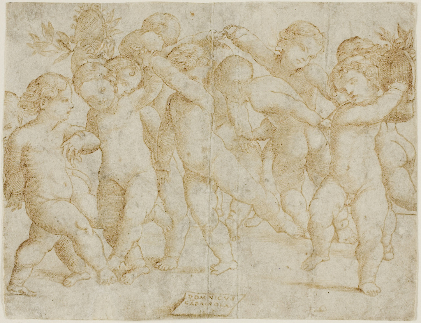 Twelve Children Dancing -  Domenico Campagnola,  Poster Print Wall Art