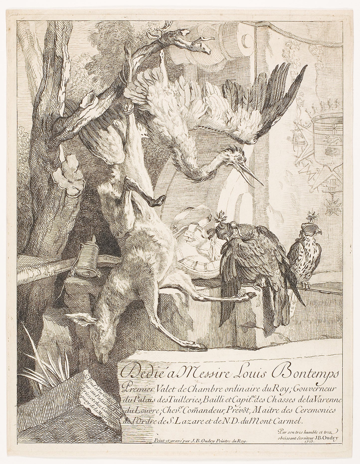 Four Hunting Subjects, No. 1 -  Jean-Baptiste Oudry,  Poster Print Wall Art
