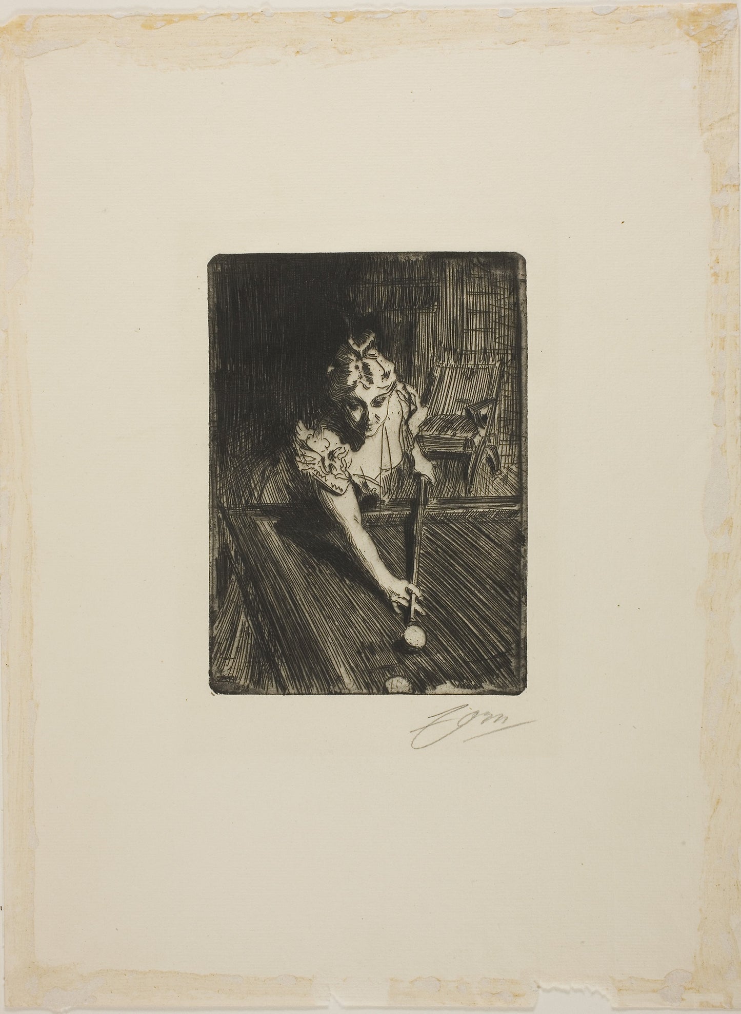 Billiards -  Anders Zorn,  Poster Print Wall Art