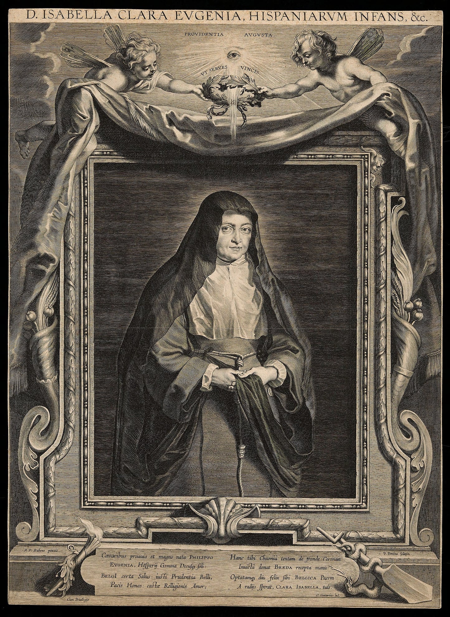 Isabella Clara Eugenia (1566-1633) -  Paulus Pontius (Flemish, 1603-1658),  Poster Print Wall Art