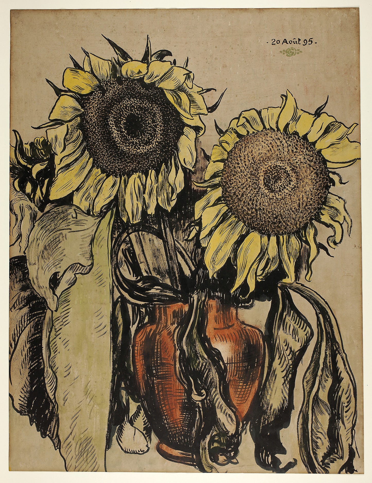Sunflowers -  Georges Lemmen,  Poster Print Wall Art