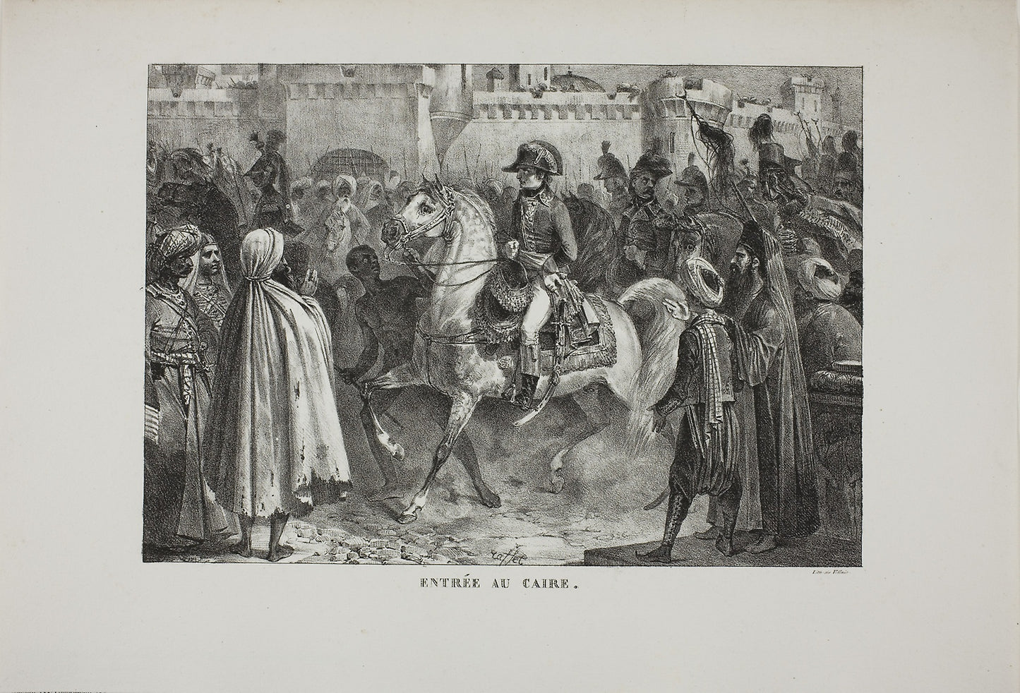 Entering Cairo -  Denis Auguste Marie Raffet (French, 1804-1860),  Poster Print Wall Art