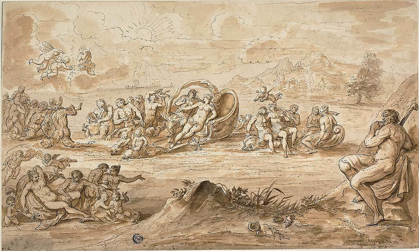 Acis and Galatea -  Attributed to Crispin van den Broeck,  Poster Print Wall Art