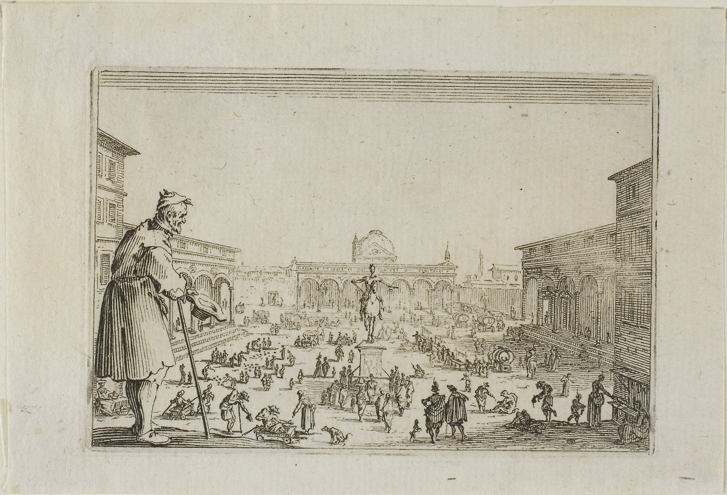 The March from the Palace of the Annunciation to Florence, from The Caprices -  Jacques Callot,  Poster Print Wall Art