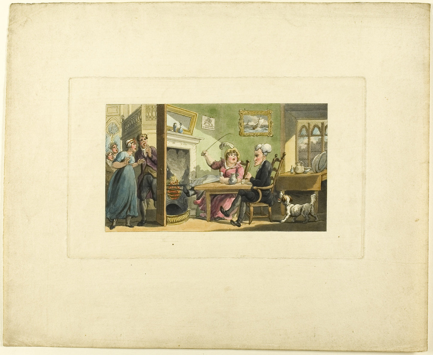 Doctor Syntax Returned from His Tour, from The Tour of Doctor Syntax -  Thomas Rowlandson (English, 1756-1827),  Poster Print Wall Art
