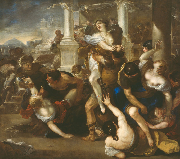 The Abduction of the Sabine Women: Luca Giordano,16x12