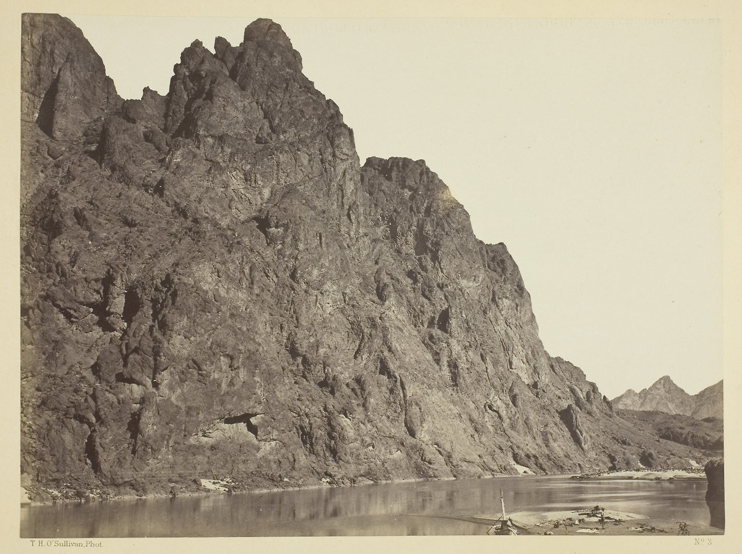 Bluff Opposite Big Horn Camp, Black Cañon, Colorado River -  Timothy O'Sullivan,  Poster Print Wall Art
