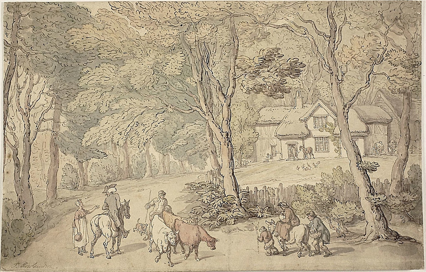 Doctor Syntax on the Road -  Thomas Rowlandson,  Poster Print Wall Art