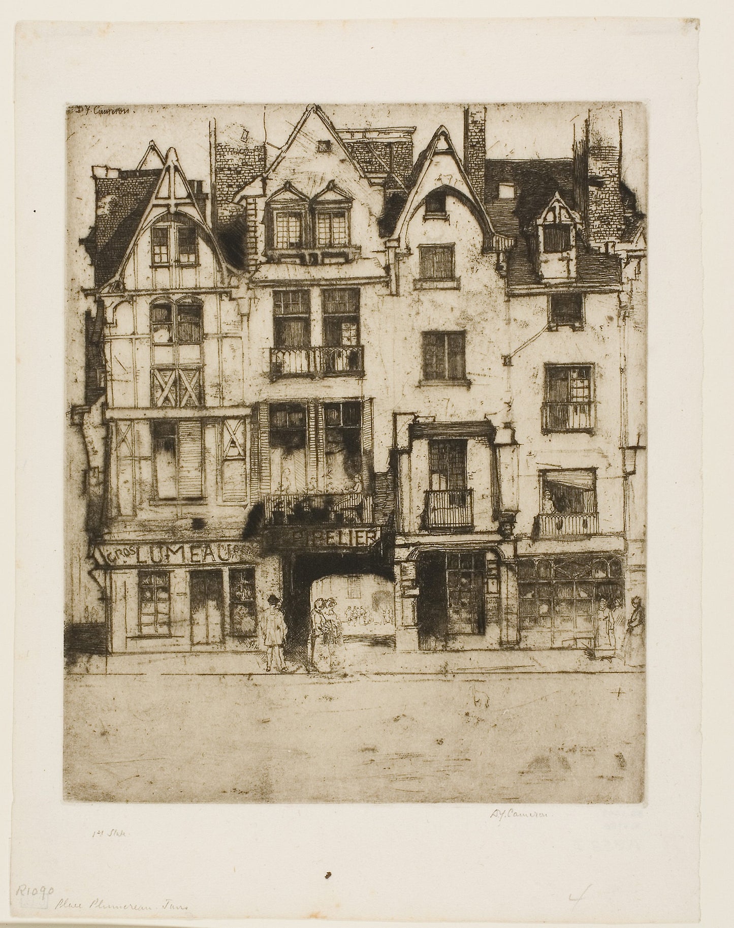 Place Plumereau, Tours -  David Young Cameron,  Poster Print Wall Art